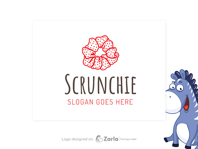 Scrunchie Logo branding design fashion logo free logo free logo maker logo logo design logo maker scrunchie logo