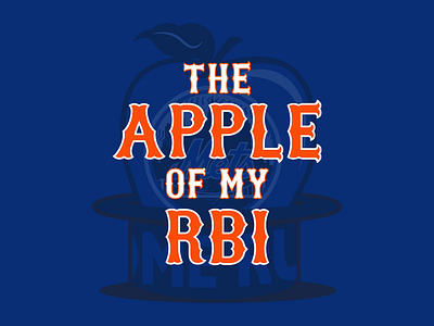 NY's Favorite Fruit apple baseball big apple home run home run apple mets mlb new york new york mets rbi