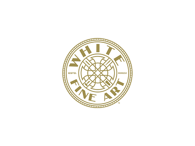 White Fine Art art badge brand branding brian white cross fine art illustration logo paint typography