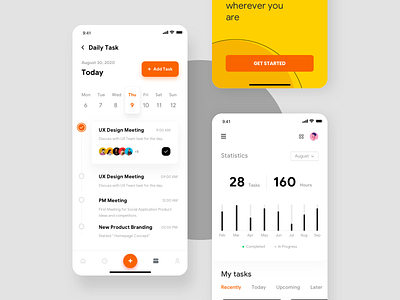 Project Management - Mobile App app design flat ios minimal product design project management tool ui ux