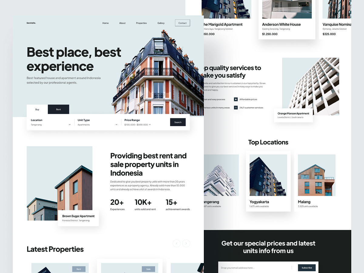 Bestate Property Homepage by Rezha Aaron 🎃 for Paradigm Product Design ...