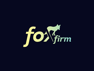 FOXFIRM Letter Logo Design abstract animal brand identity branding firm flat fox graphic design icon illustration letter lettermark logo logo design logotype modern typography ui vector x