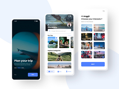 Trip Planner - Mobile App clean clean ui destination holiday mobile mobile app mobile ui planner app travel travel app travel planner traveling traveling app trip trip app trip planner uidesign uiux uiuxdesign uxdesign