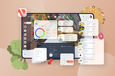 ALETTIO DELI Restaurant Order Manage Dashboard app dashboard dashboard ui delivery food management menu order restaurant restaurant logo seafood sketch app style trendy uidesign ux web