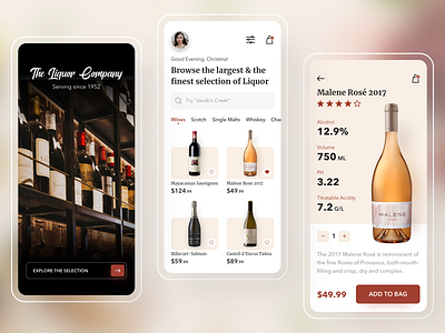 Online Wine Store app design design ecommerce app ecommerce design liquor mobile app mobile design mobile ui online shop online shopping online store product design typography ui uidesign ux visual design wine wine shop wine store