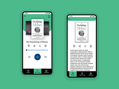 Audiobook interface app app design audiobook audiobooks clean ui concept concept design design flat interface mobile app design mobile ui simple clean interface ui ux