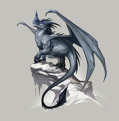 Arctic dragon character design colorful art creature design dragon fantasy fantasyart illustration paint photoshop