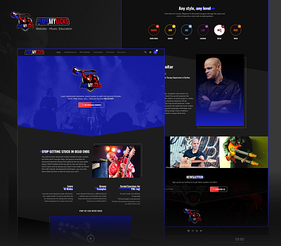Pimp My Licks - Web application - Guitar Online Courses app design design agency designveloper guitar app guitar online course mobile app design software development software development company ui ux design ui ux design company ui ux designer web app design