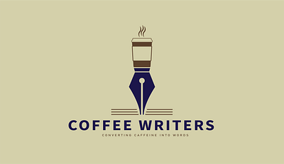 Coffee Writers Logo design flat illustration logo minimal