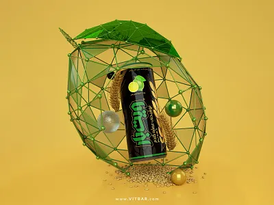 Vitbar/lemon2020 3d can cinema 4d drink gold lemon model octane poster wheat work