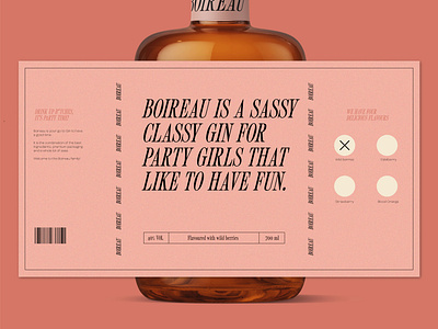 Boireau Gin branding design graphic design logo packaging typography vector