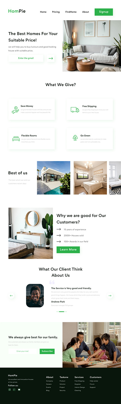 The Realestate Landing Page icon ui web