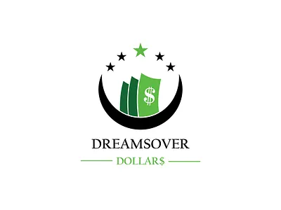 Dreamsover Dollars Logo Design adobe illustrator black branding design dollars dreams green icon identity design illustration logo logo design vector
