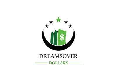 Dreamsover Dollars Logo Design adobe illustrator black branding design dollars dreams green icon identity design illustration logo logo design vector