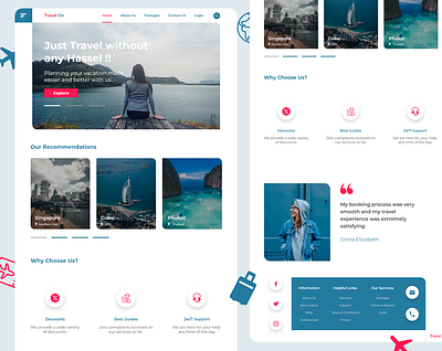 Travel Website Page design travel app travel blog travel web travel website traveling travelwebsite ui ux
