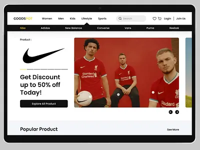 E-Commerce Web design exploration figma home page landing page modern ui nike product page shop shopify shopping store ui ui uiux user experience ux web design website