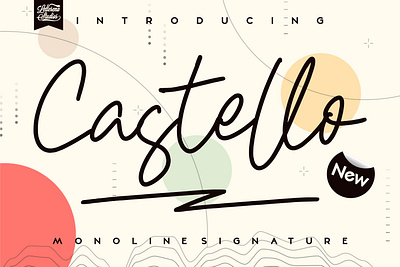 Castello - Modern Monoline Font branding design font font design fonts icon illustration lettering logo script font typography