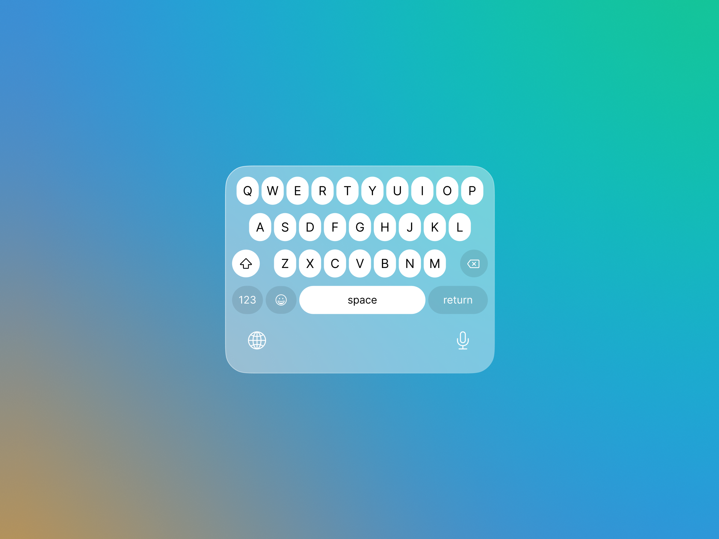 Leyboard iOS app design digital input interface keyboard keys minimal mobile modern qwerty screen software technology text touch typing ui user friendly virtual