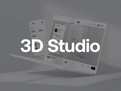 3D Studio Redesign art clean design gallery interface metaverse minimalist nft product ui ux