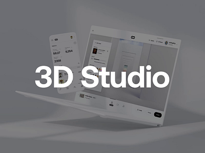 3D Studio Redesign art clean design gallery interface metaverse minimalist nft product ui ux