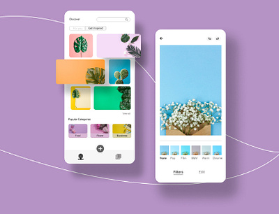 Photo Editor App clean design mobiledesign photoeditor ui uidesign uiux uiuxdesign