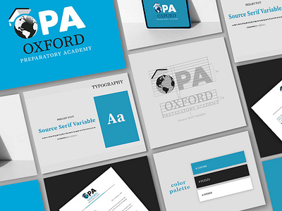 Oxford Preparatory Academy - Brand Identity branding design illustration logo logo design typography vector web design website