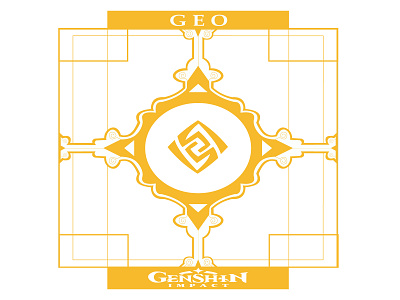 GEO Emblem - Genshin Impact - Flat Illustration 2d design flat flat design flat illustration genshin genshin impact geo emblem illustration impact mihoyo simple illustration vector vector art video game art videogame videogames