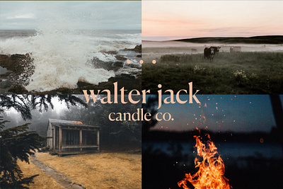 Walter Jack Candle Co Logo branding design icon logo typography