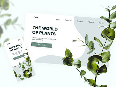 Plant. clean ui design landingpage plant responsive responsive design ui uidesign