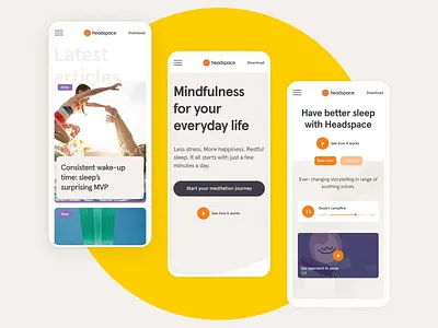 Headspace.co— Dot on Mobile animation app design dot headspace interaction design meditation mobile motion ui