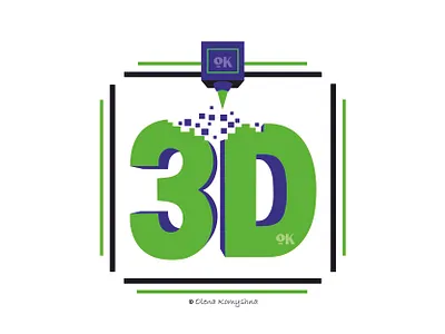 3D Logo#2 3d 3d graphic 3d graphics 3d logo 3d materials 3d print 3d printing filament logo olenakomyshna printing
