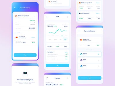 Robo Investment - UI Kit app bank branding clean design designer finance fintech investment ios minimal mobile app money stock ui ui kit uidesign uikit ux uxdesign