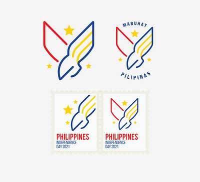 Mabuhay Pilipinas adobe illustrator brading branding independenceday logo philippines pilipinas stamps sticker