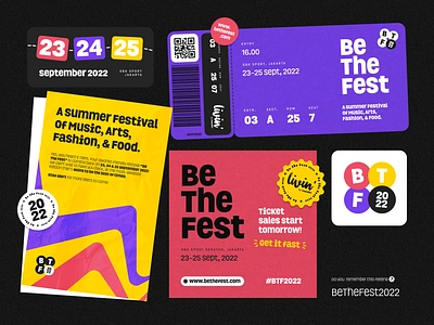 BeTheFest - Visual Design arts brand brand book brand guideline branding brochure design fashion festival food graphic design guideline instagram logo music paper sales social media ticket ticket design