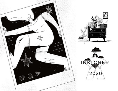 Inktober 2020 Full version adobe illustrator cartoon character design feminism flat illustration line art ui vector