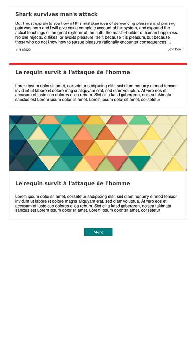 news card design flat minimal typography ux