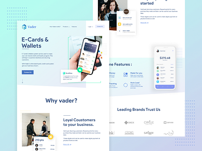 Vader Wallet- Website Concept design uiux webdesign website design