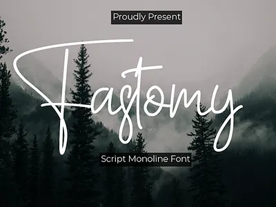 Fastomy Script Monoline Font branding design film font font font book font magazine font script font wedding logo monoline