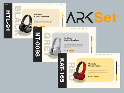 Headphone landing page adobe adobexd design landing design landing page design landingpage typography ui ux web website xd