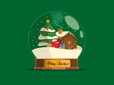 Merry Christmas Snow Ball ball christmas illustration merry christmas snow vector