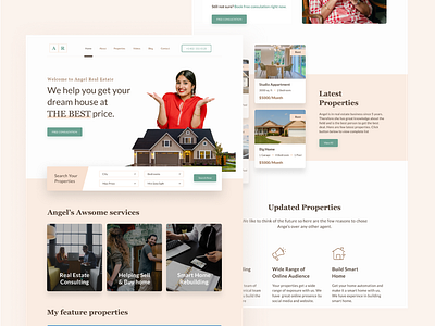 Real Estate Website Concept design portfolio uiux webdesign website design