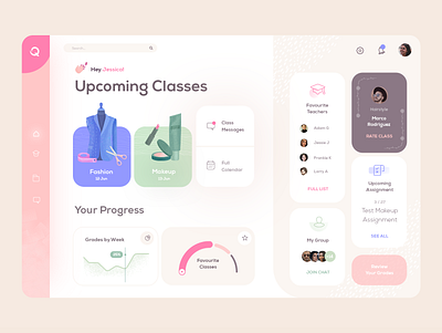 Beauty Pro Learning UI dashboard dashboad dashboard ui web web app