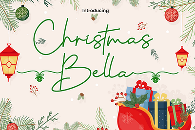 Christmas Bella Font Script Monoline christmas font film font font font script font wedding logo monoline