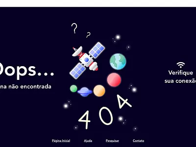 404 404 404 error affinity dark design error found graphic design help illustration not found oops planet satellite space universe wacom intuos