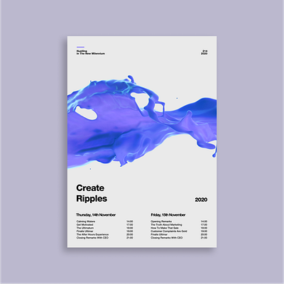 Create Ripples Poster adobe creative design digital digital art graphic graphic design illustration illustrator poster poster a day poster art poster design posters posters and more. vector typography