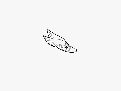 New Balance RC wings | Logo design adobe branding design flat flying icon illustration illustrator lineart logo logodesign newbalance nike photoshop print print design shoe sneaker vector wings