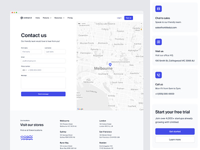 Contact page — Untitled UI contact contact form contact page contact us form get in touch map minimal web design