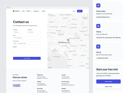 Contact page — Untitled UI contact contact form contact page contact us form get in touch map minimal web design