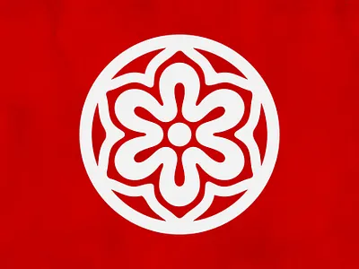 Flower in Japanese style branding icon illustration logo logotype mark minimal symbol vector