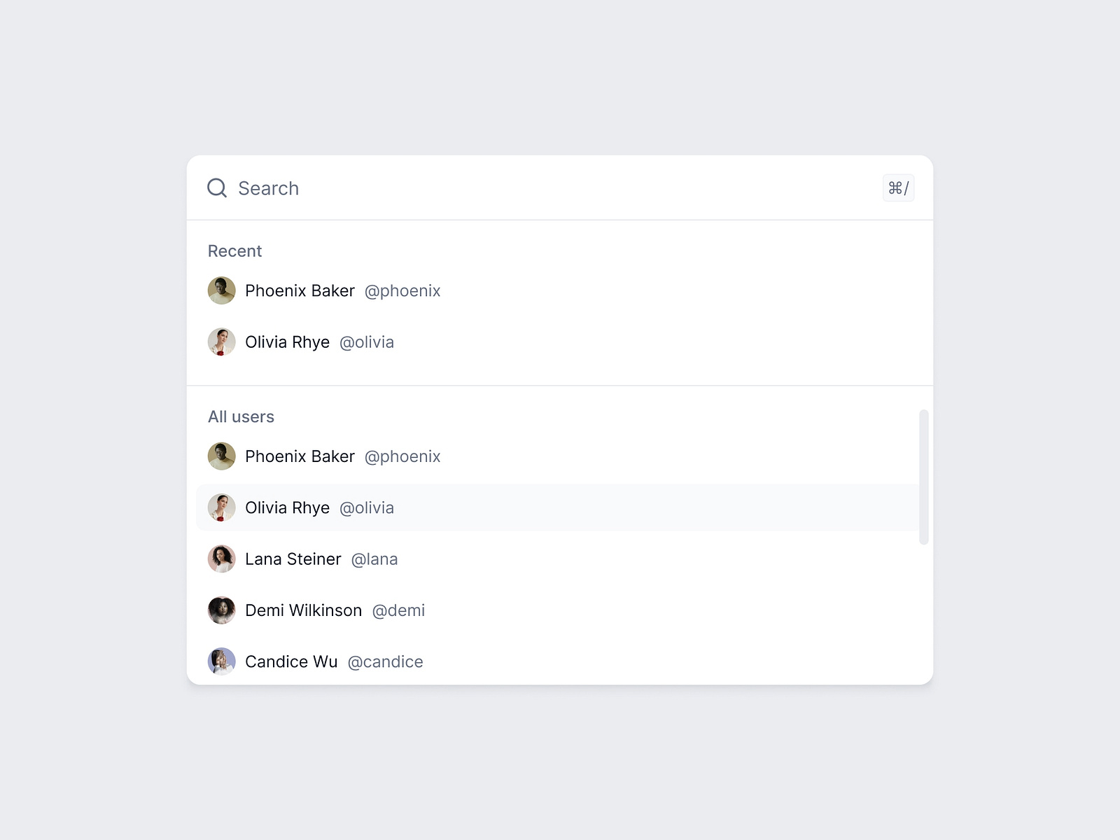 Command + K menu — Untitled UI by Jordan Hughes® on Dribbble